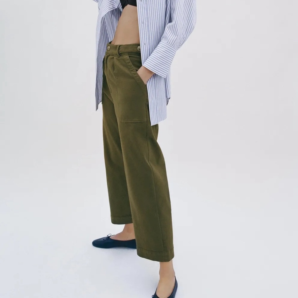 NWT Zara Tapered Fit Cargo Pants